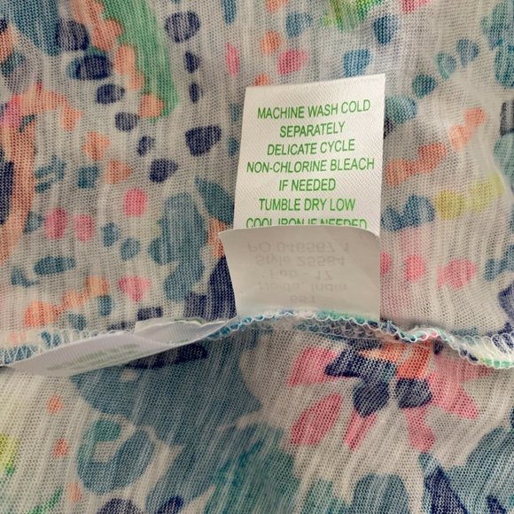 Lilly Pulitzer Essie Top Blue Pink Excellent Condition Sleeveless XS GORGEOUS - Picture 9 of 9